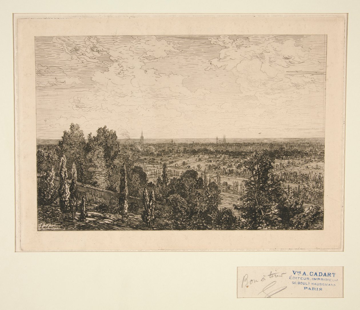 Vue de Paris (näkymä Pariisista) tekijältä Maxime Lalanne