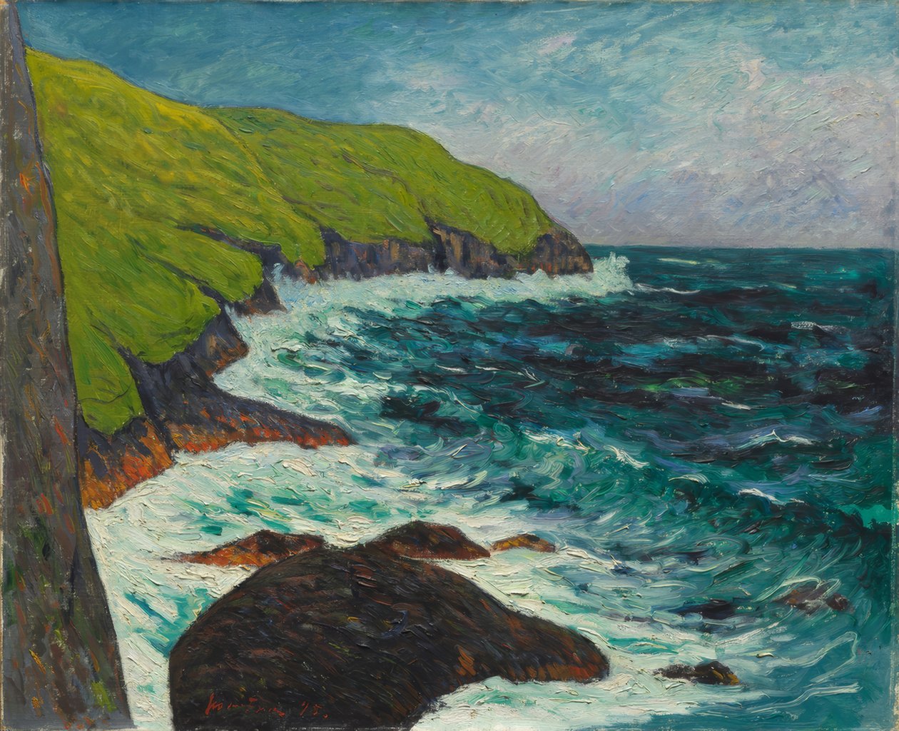 Beg-ar-Fryn kalliot, Saint-Jean-du-Doigt" tekijältä Maxime Maufra