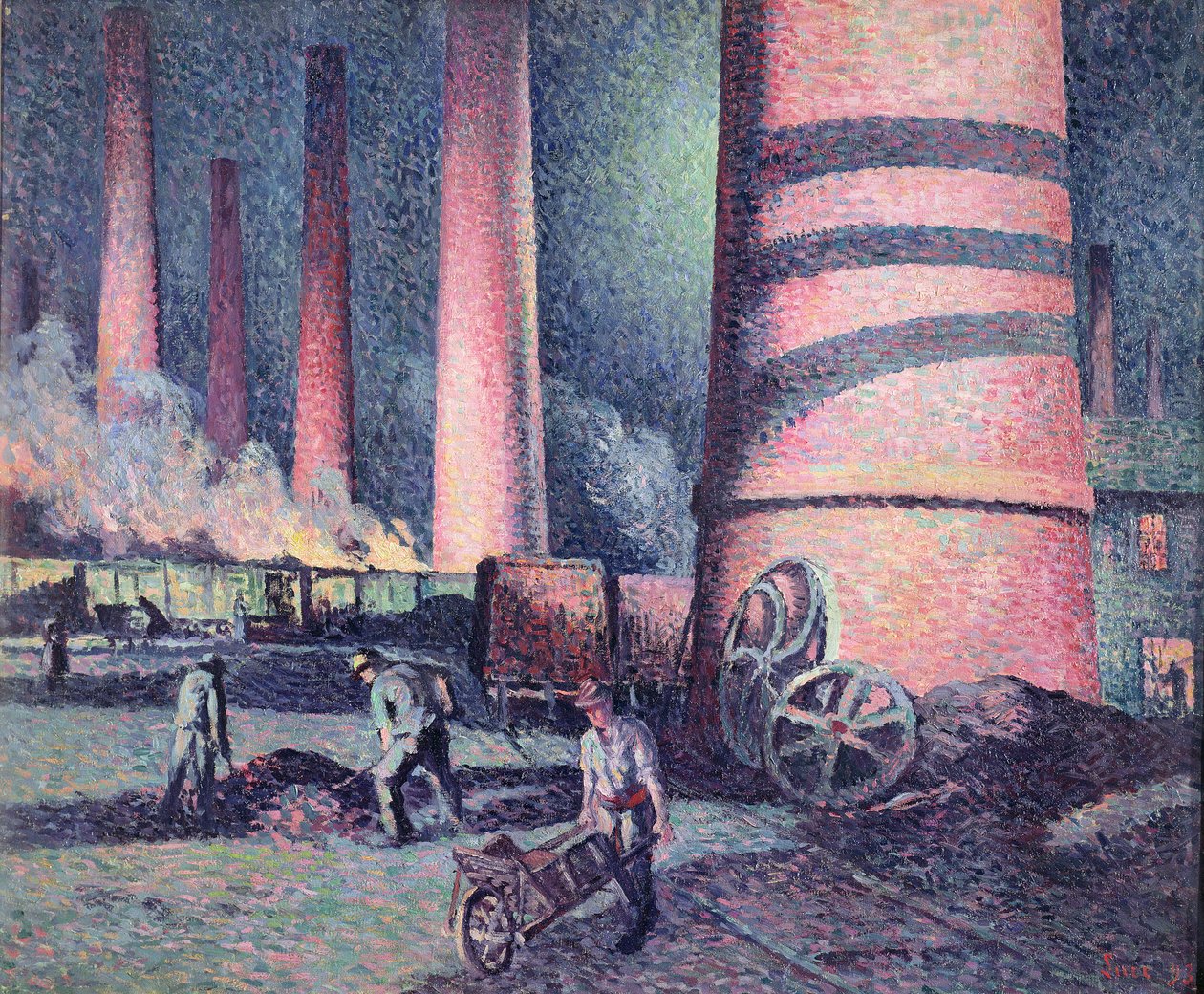 Tehdaspiiput, 1896 tekijältä Maximilien Luce