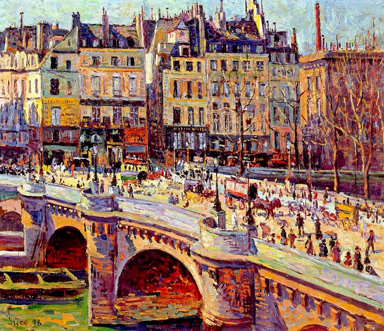 Le Quai Conti, Pariisi, 1896 tekijältä Maximilien Luce