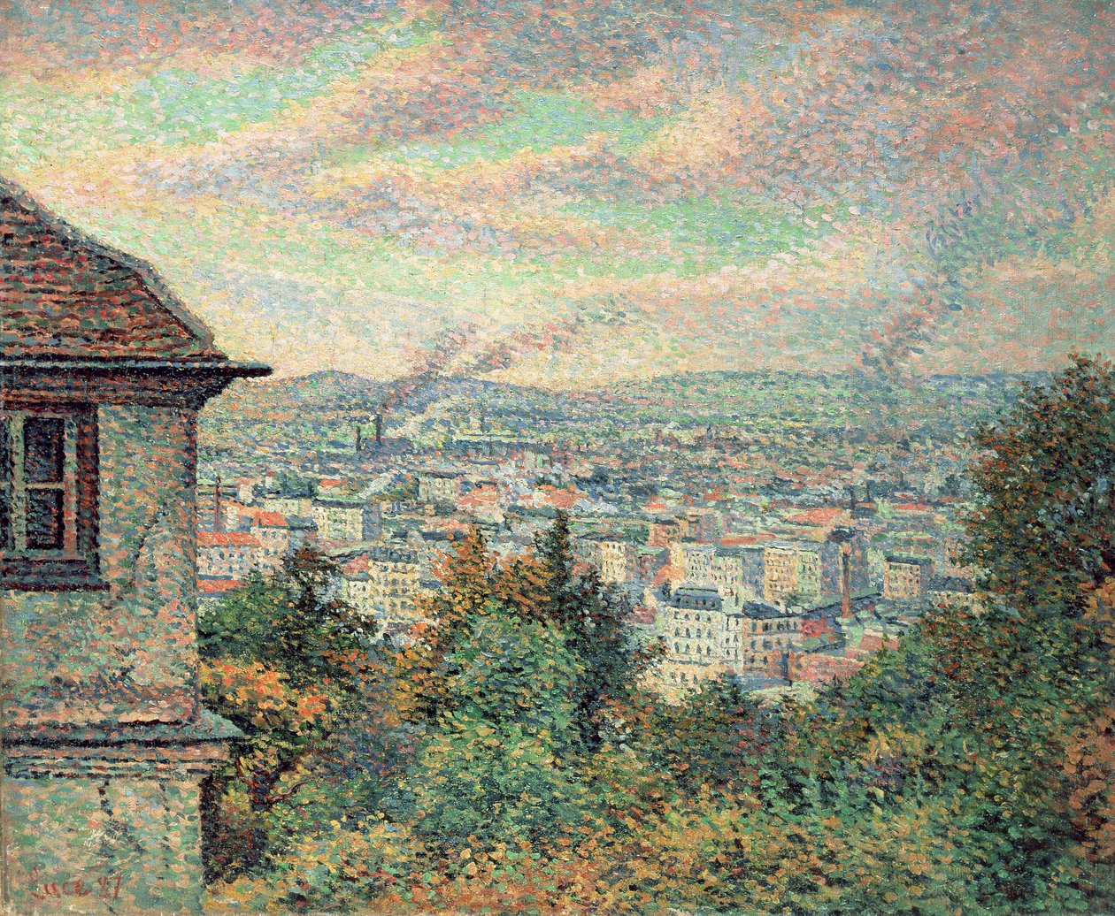 Pariisi, näkymä Montmartrelle tekijältä Maximilien Luce