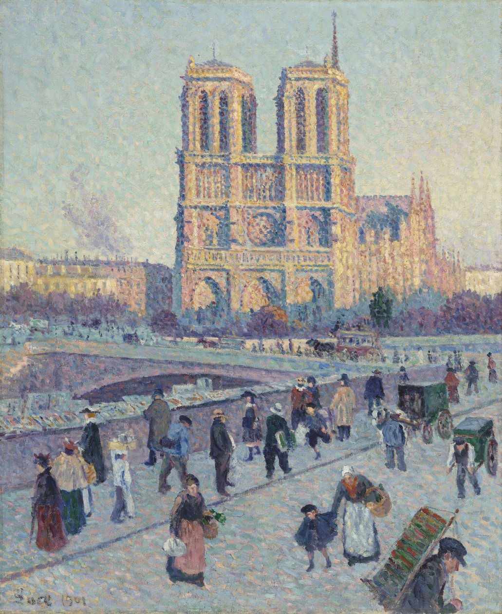 Quai Saint-Michel ja Notre-Dame tekijältä Maximilien Luce