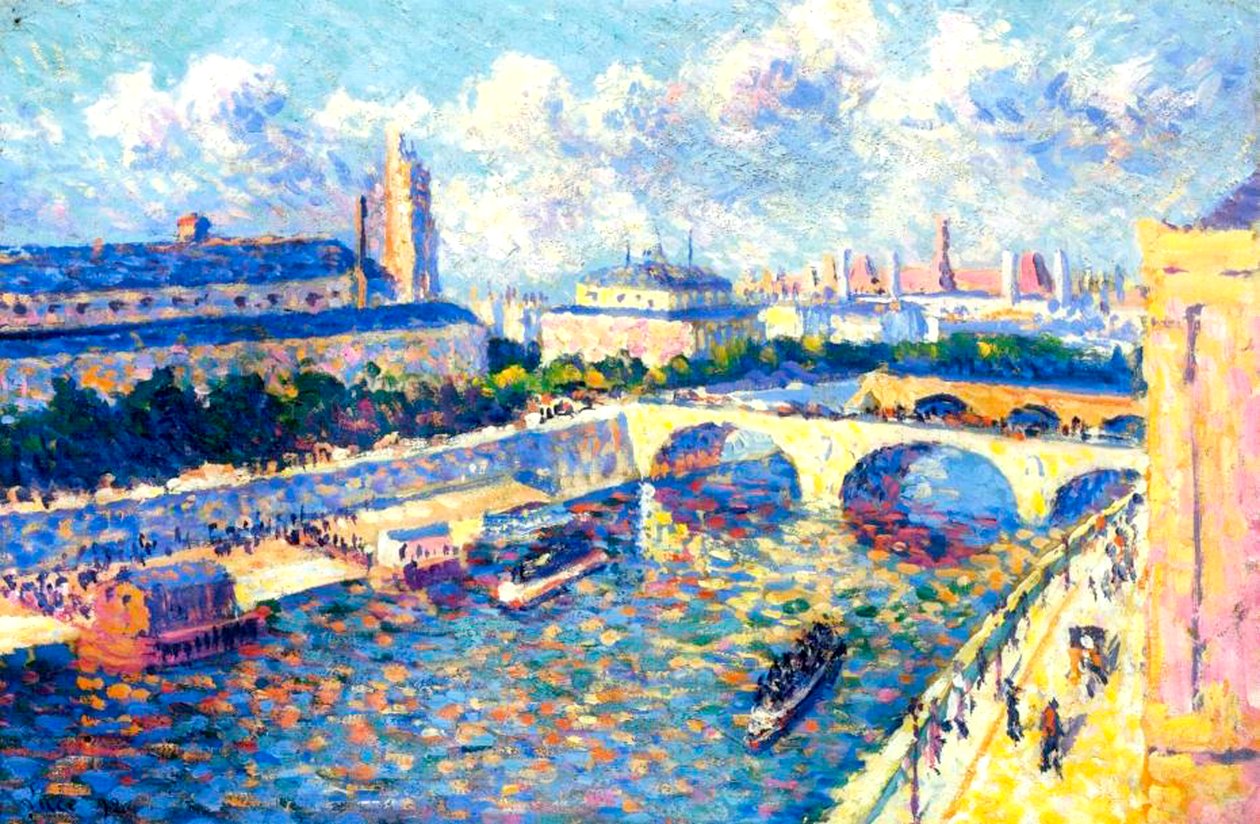 Seine, Pariisi, 1892 tekijältä Maximilien Luce