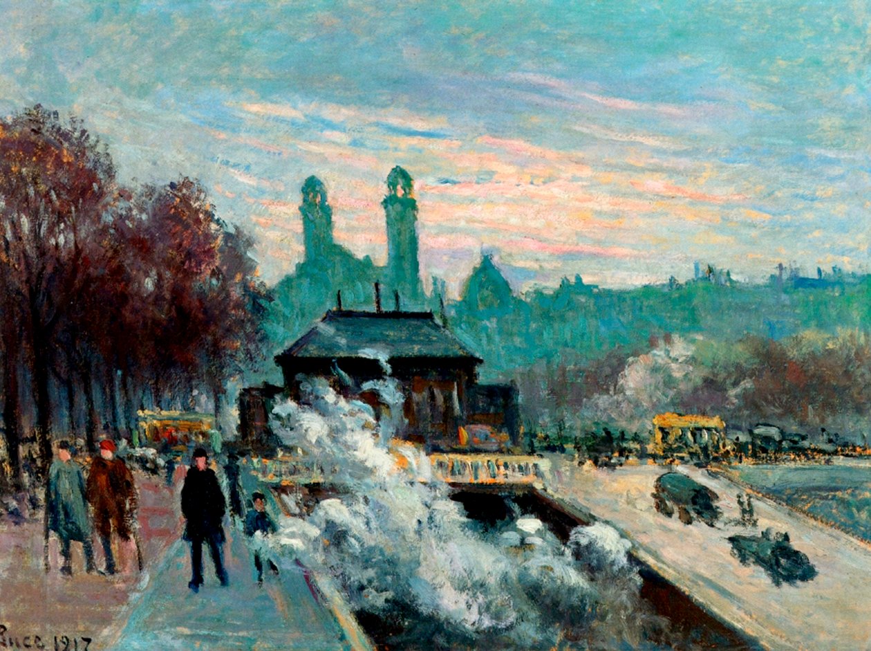 Trocadero, Pariisi, 1917 tekijältä Maximilien Luce