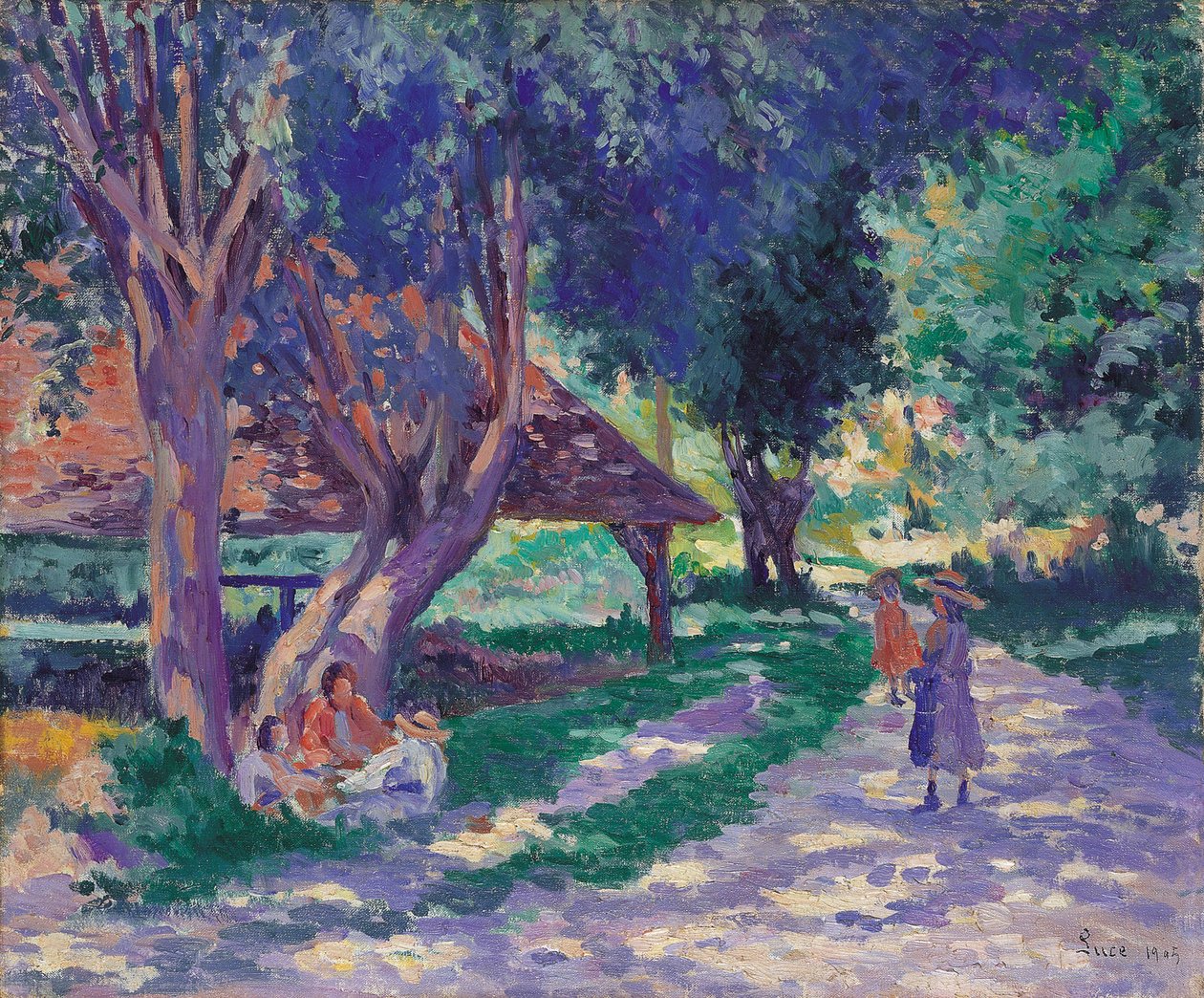 Bessy, Yonne, varjostettu polku tekijältä Maximilien Luce