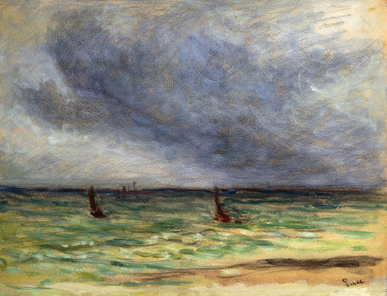 Lähtevät troolarit; Troolareiden lähtö, 1930-1934 tekijältä Maximilien Luce