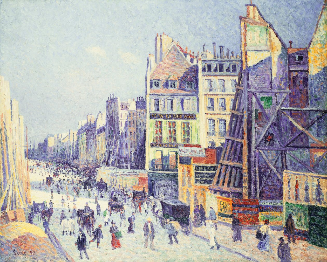 La Rue Reaumur, 1897 tekijältä Maximilien Luce