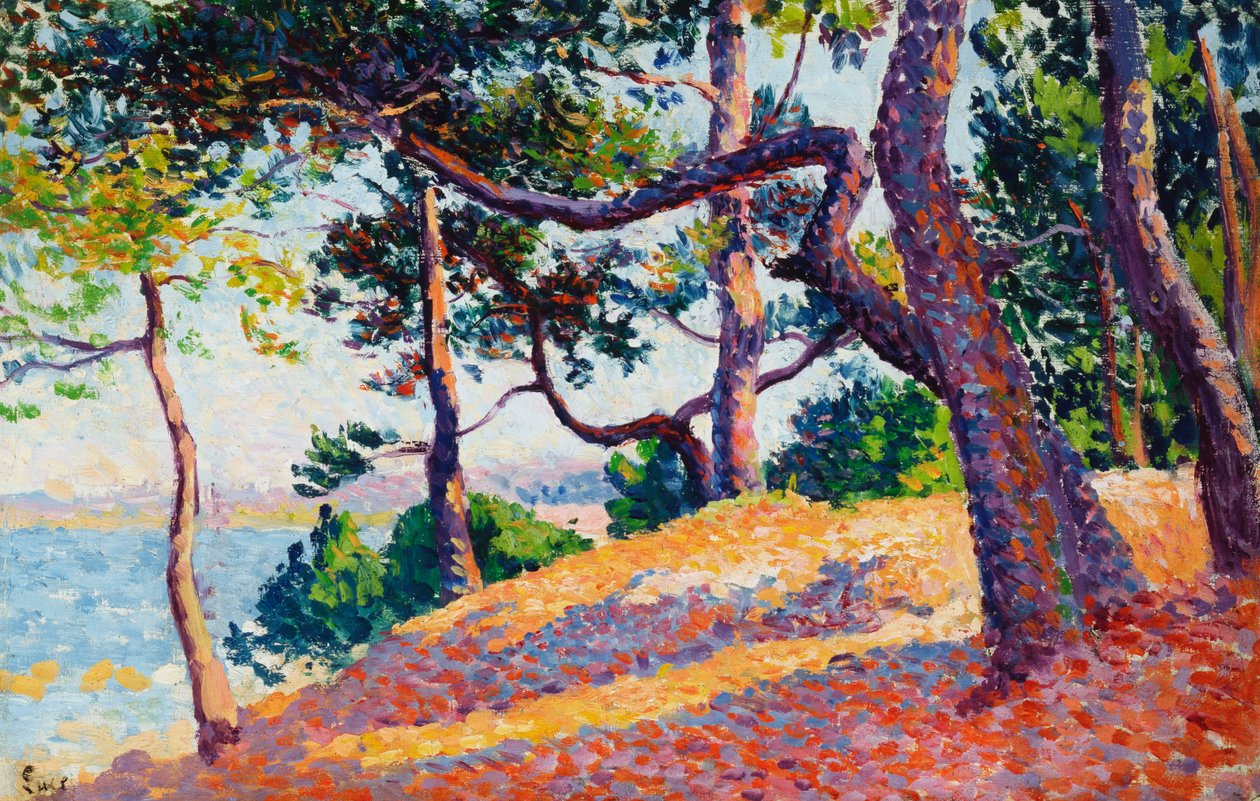 Maisema Saint-Tropezissa, 1892 tekijältä Maximilien Luce