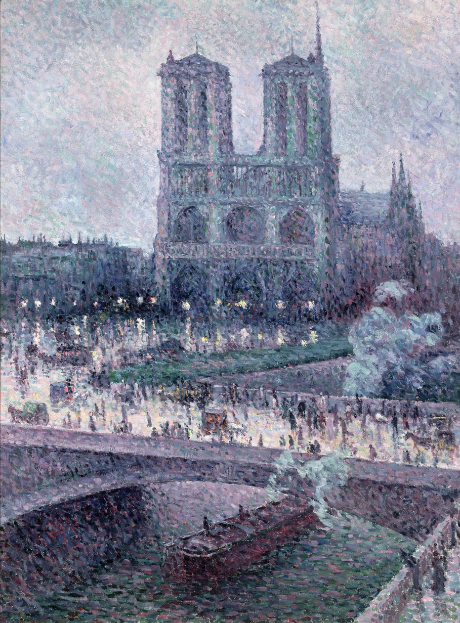 Notre Dame, n. 1900 (öljy kankaalle) tekijältä Maximilien Luce