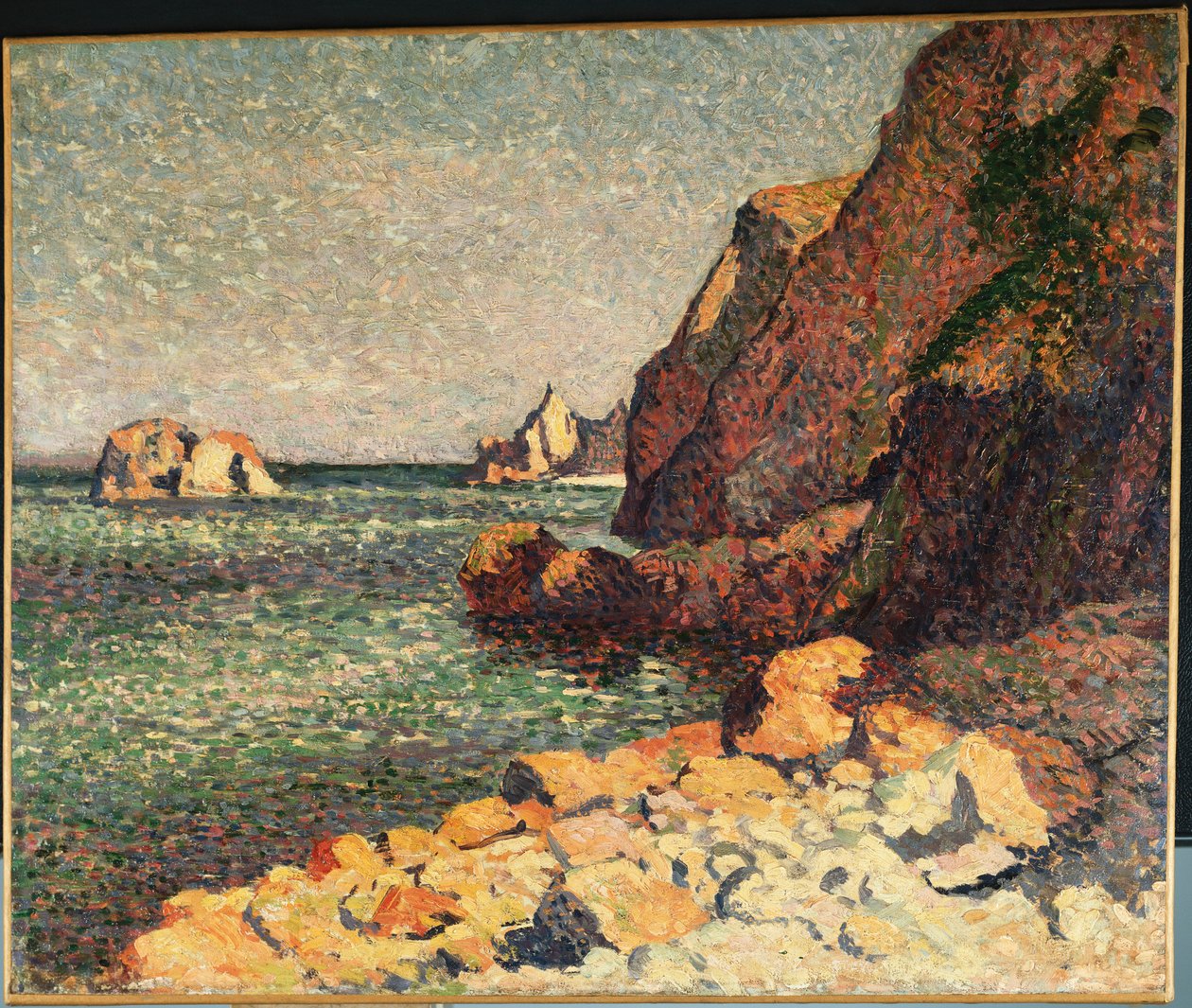 Meri ja kalliot, Agay, 1893 tekijältä Maximilien Luce