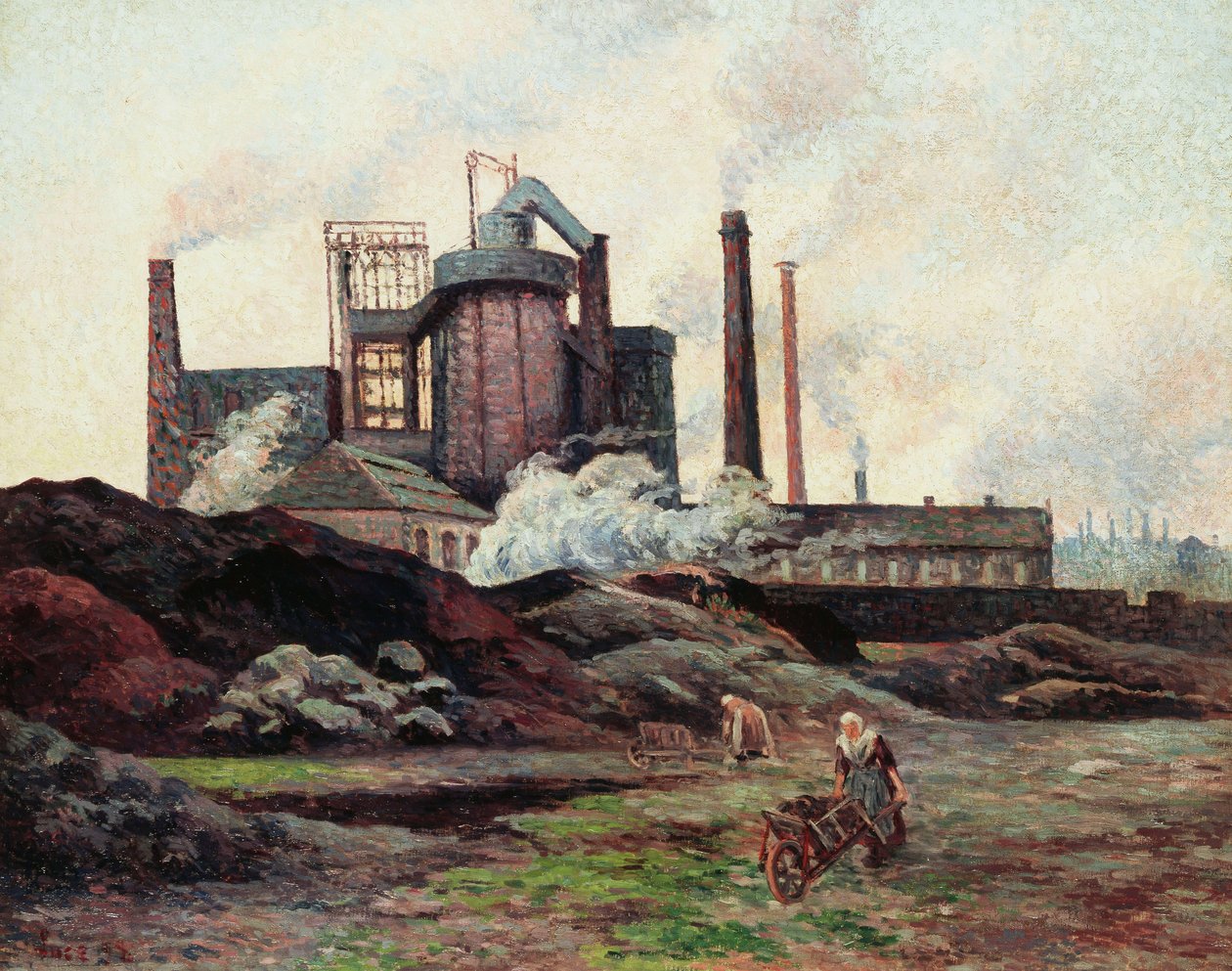 Tehdas, 1898 tekijältä Maximilien Luce