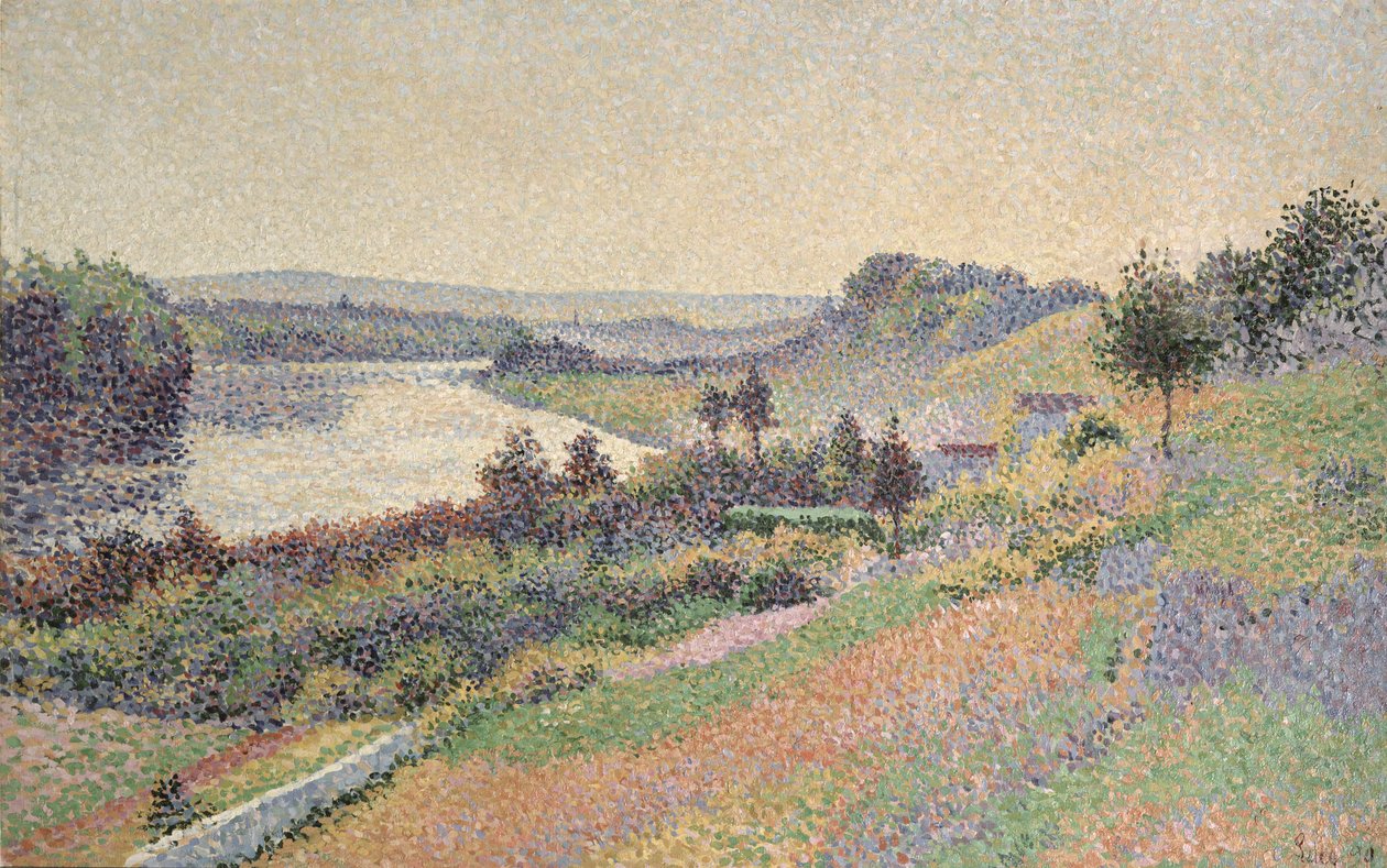 Seine Herblayssa, 1890 tekijältä Maximilien Luce