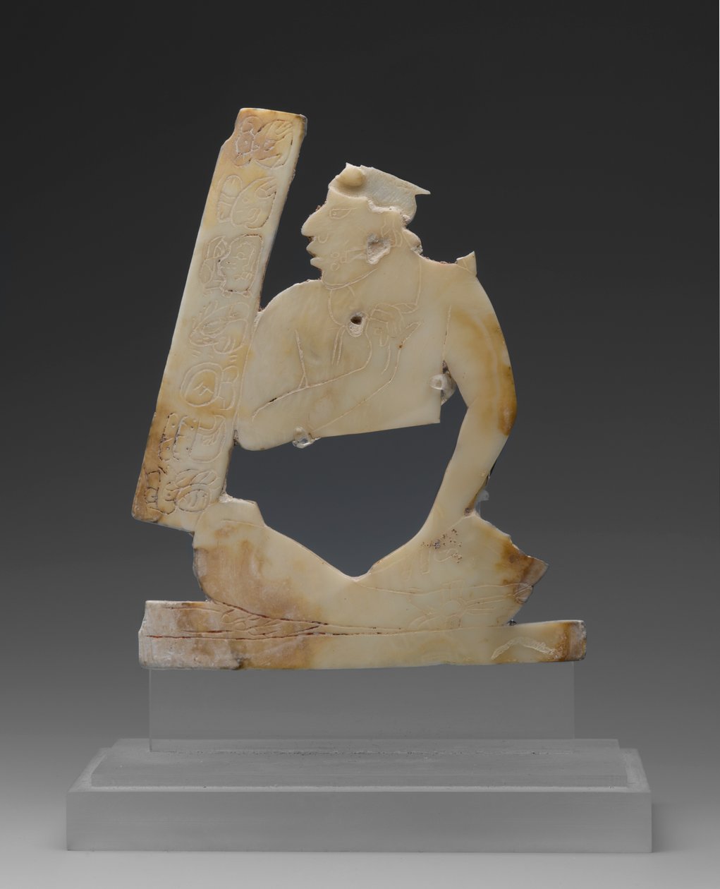 Istuva hahmo, n. 550-850 (kuori) tekijältä Mayan