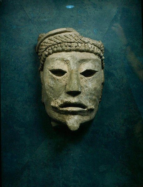 Funerary Mask, Comalcalco, Tabasco, Meksiko (stukko) tekijältä Mayan Mayan
