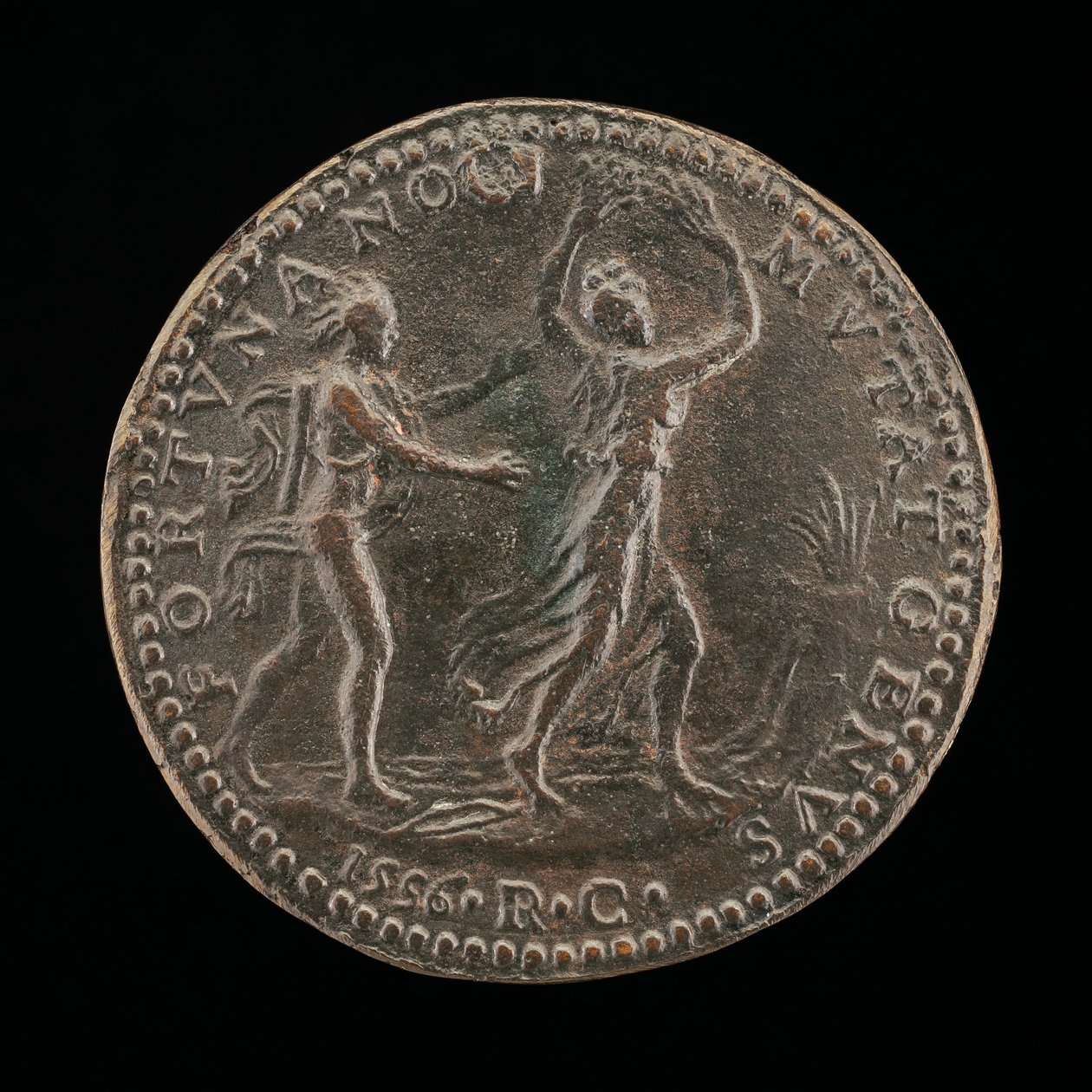 Apollo jahtaa Daphnea [käänteinen], 1556. tekijältä Medallist R.C.