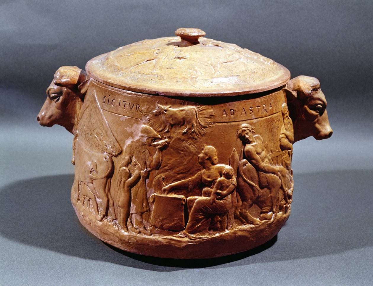 Pot au feu, 1896 (terrakotta) tekijältä Megret