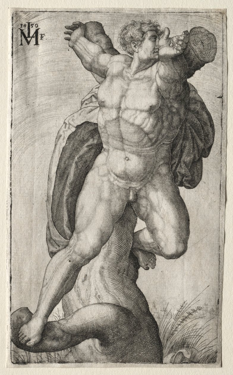 Crucific Man, 1550. tekijältä Melchior Lorck
