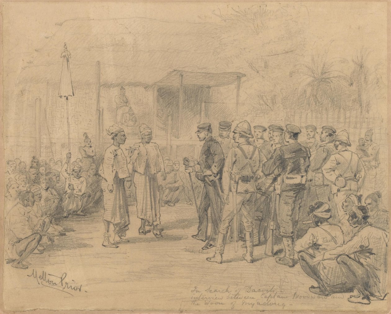 Dacoitseja etsimässä, n. 1885 tekijältä Melton Prior