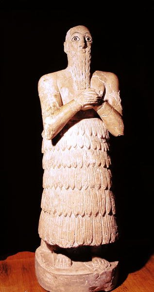 Itur-Shamagenin, Marin kuninkaan patsas rukouksessa, Mari, Keski-Eufrat, 2800-2300 eKr. (alabasteri) (katso myös 187144) tekijältä Mesopotamian
