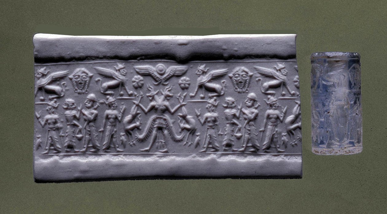 Sylinteritiiviste, Pohjois-Syyria (kvartsi) tekijältä Mesopotamian Mesopotamian