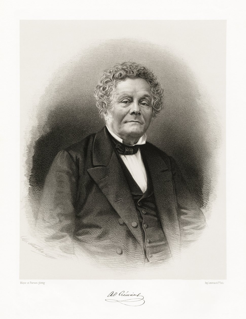 Isaac Adolphe Crémieux, 1865-66 tekijältä Meyer and Pierson