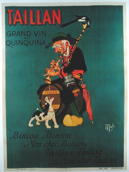 Taillan Quinquina-juliste (värilitho) tekijältä Mich