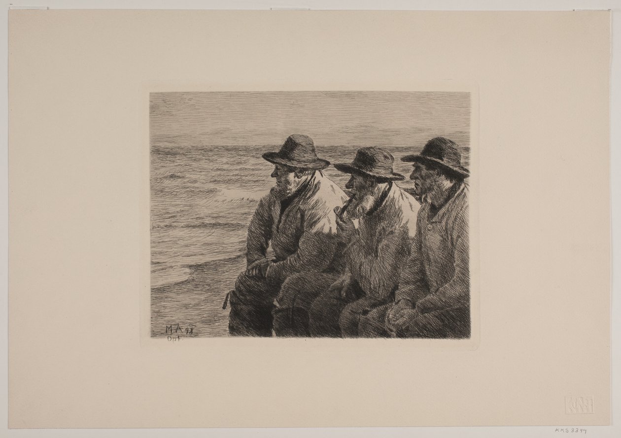 Kolme kalastajaa tekijältä Michael Ancher