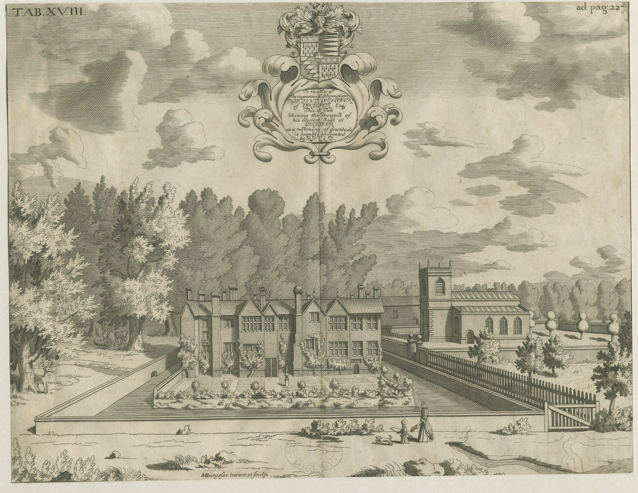 Okeover Hall: kaiverrus, nd [1653 - 1686] tekijältä Michael Burghers