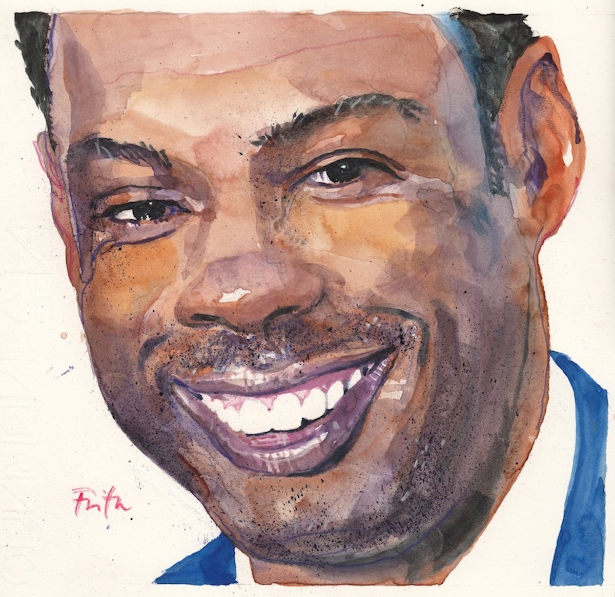 Chris Rock (akvarelli) tekijältä Michael Frith