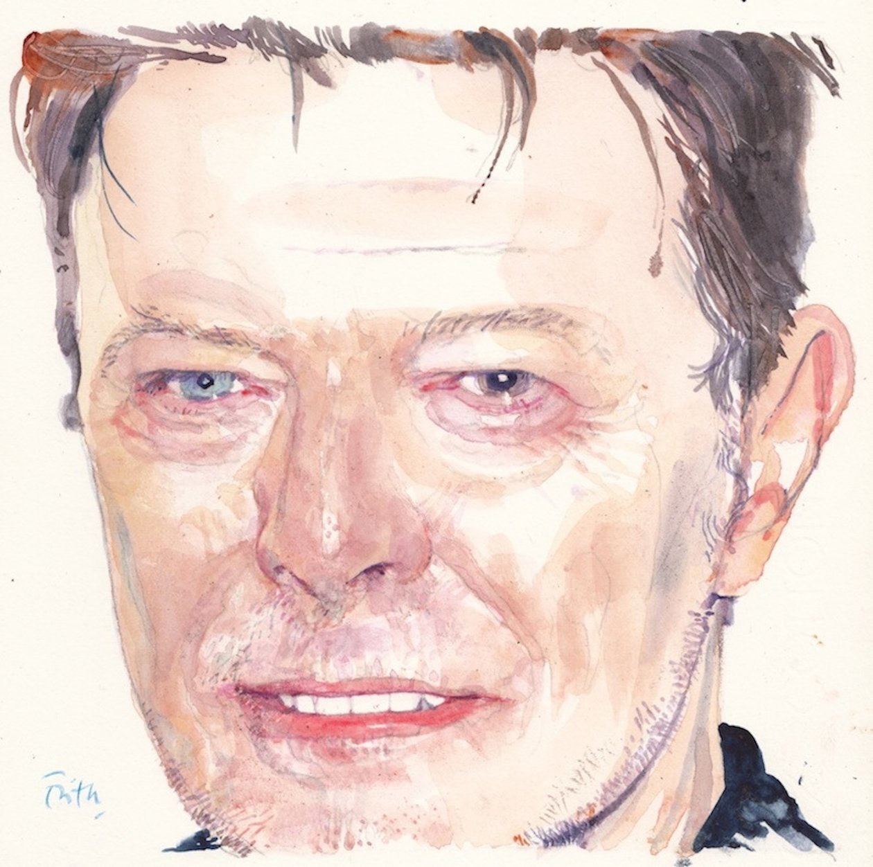 David Bowie (akvarelli) tekijältä Michael Frith