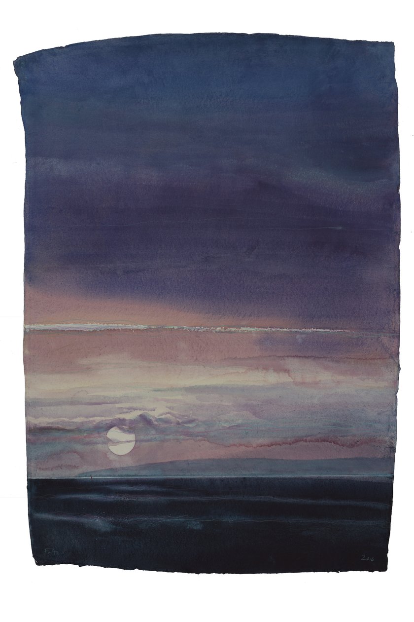 Auringonlasku saaren yllä tekijältä Michael Frith