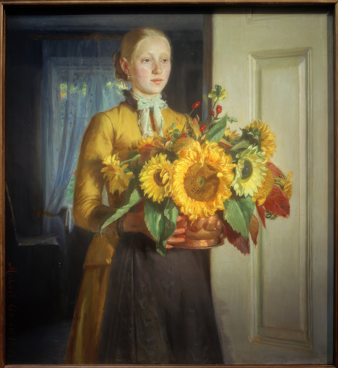 Mädchen mit Sonnenblumen tekijältä Michael Peter Ancher