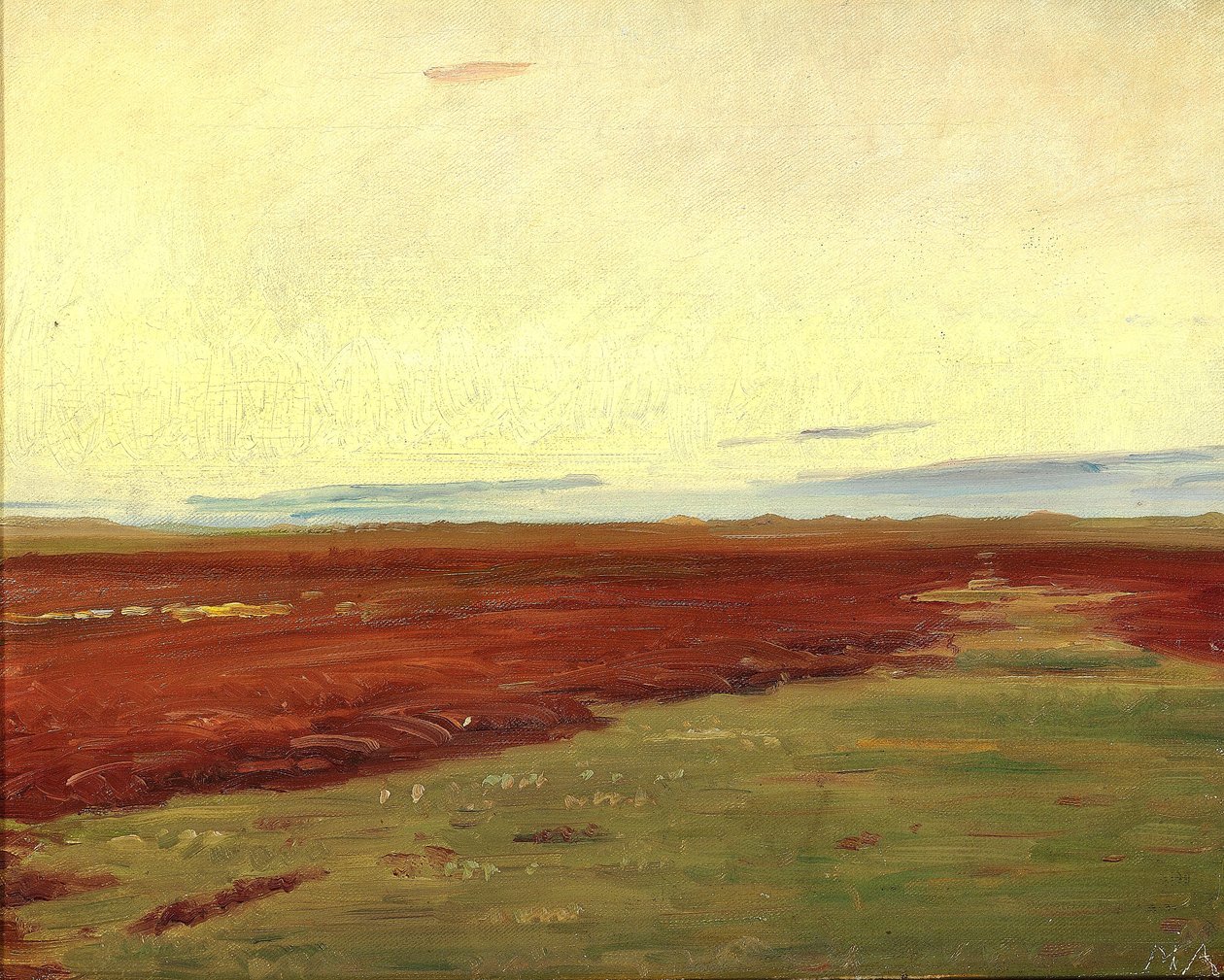 Auringonlasku Skagenin siltavesien yllä. tekijältä Michael Peter Ancher
