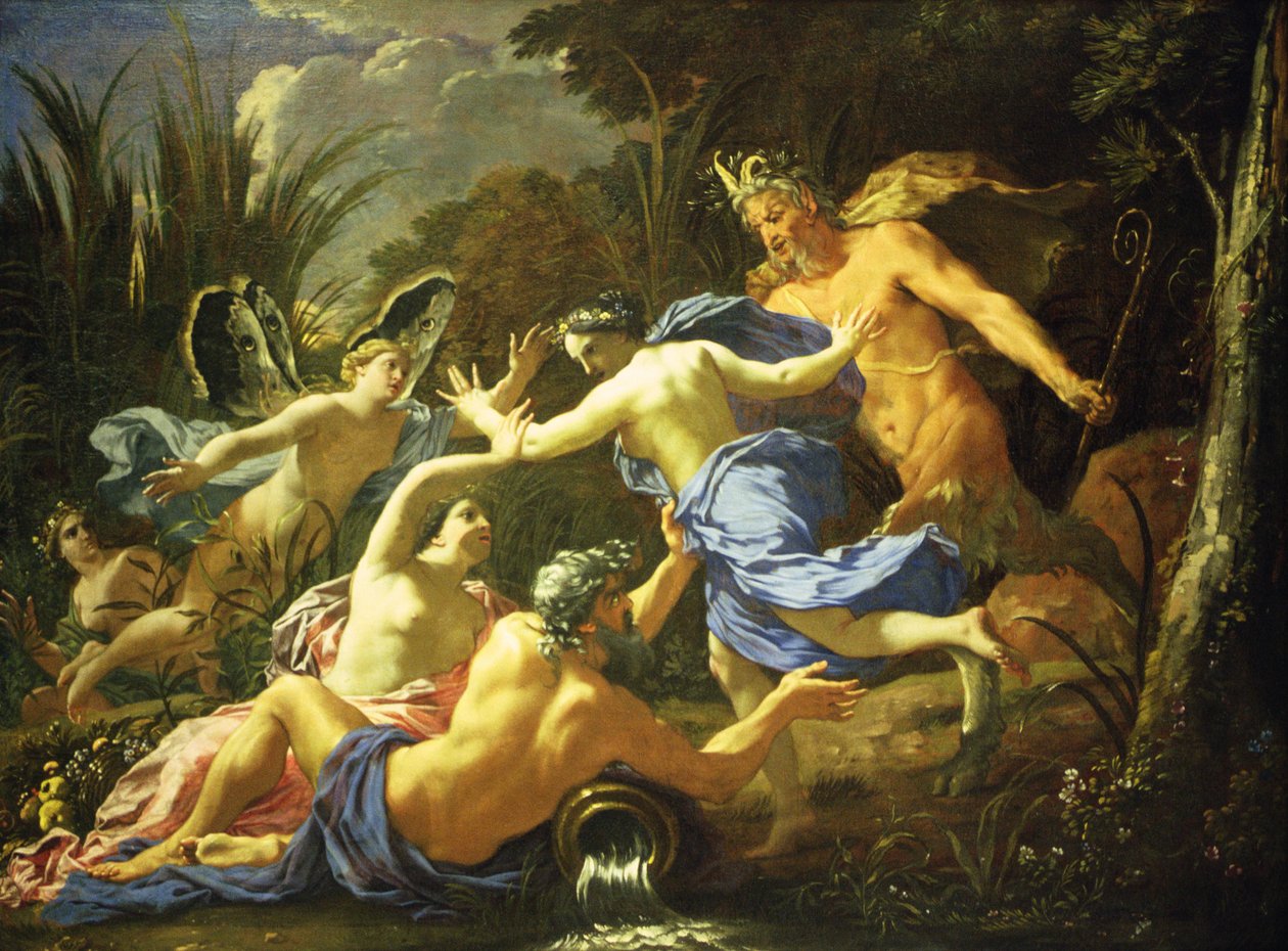 Pan ja Syrinx, 1657 tekijältä Michel Dorigny
