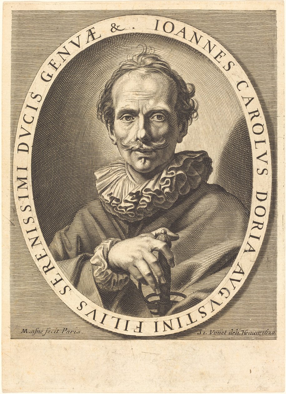Jean Charles Doria tekijältä Michel Lasne after Simon Vouet