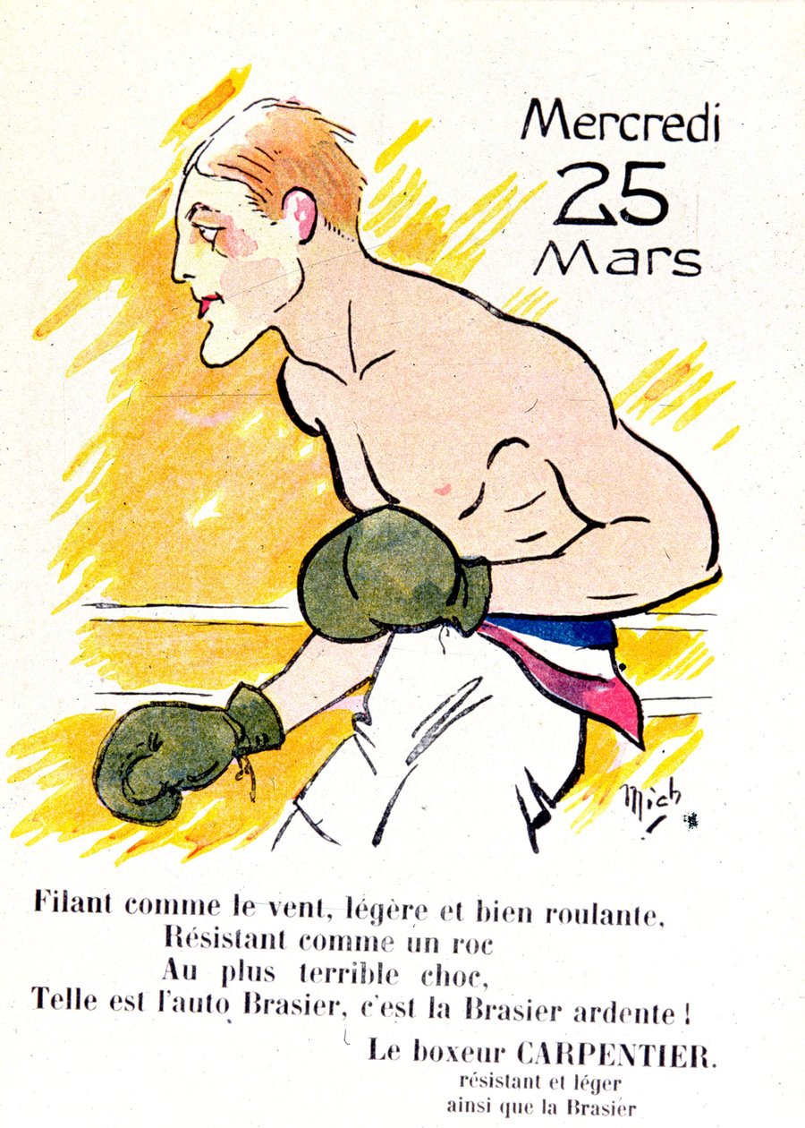 Nyrkkeilijä Georges Carpentier, n. 1920 tekijältä Michel Liebeaux