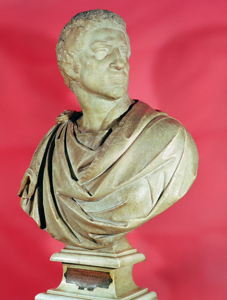 Brutuksen rintakuva (85-42 eKr.) n. 1540 (marmori) tekijältä Michelangelo Buonarroti