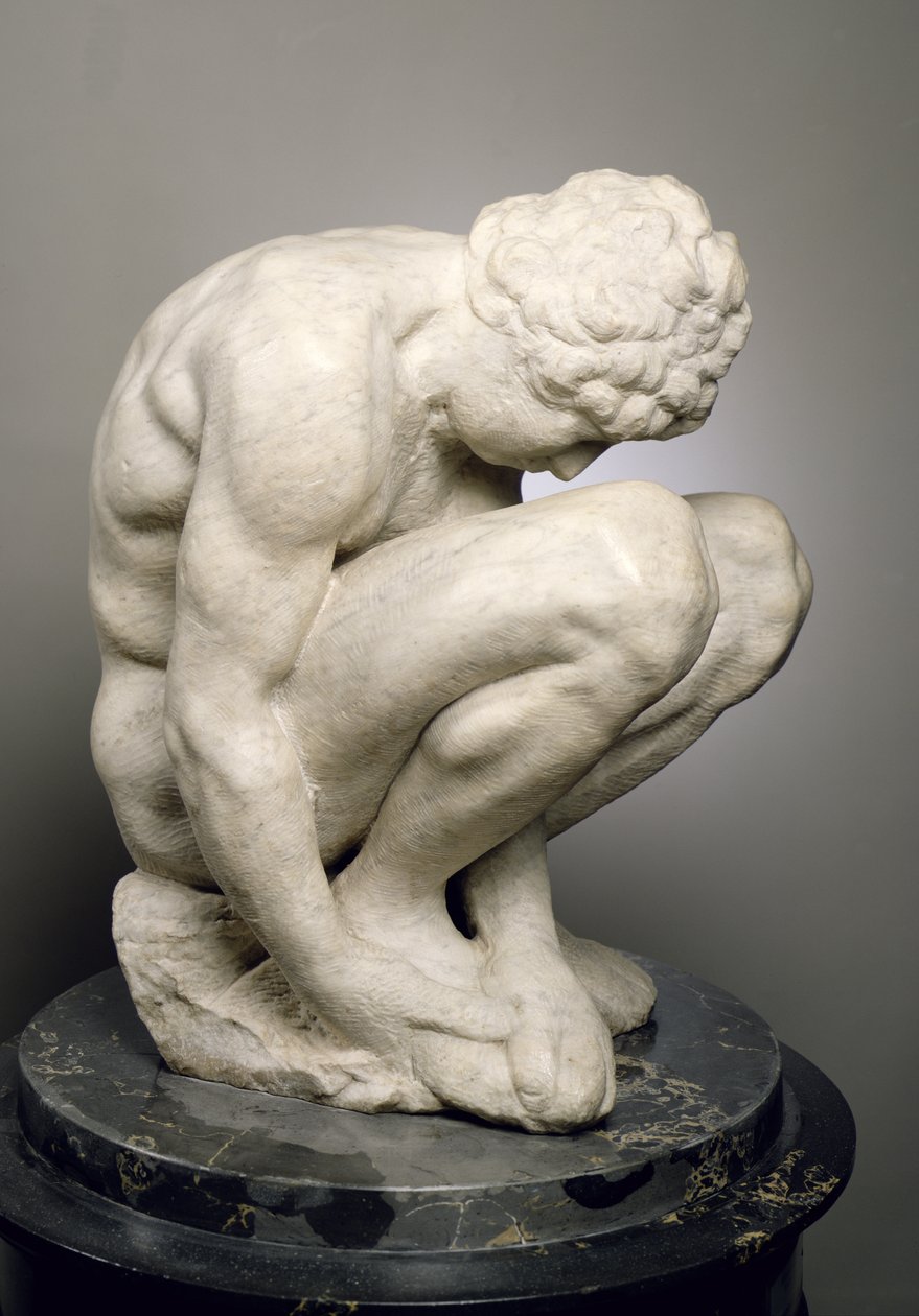 Hiipivä poika, n. 1530-34 (marmori) (katso myös 73704) tekijältä Michelangelo Buonarroti