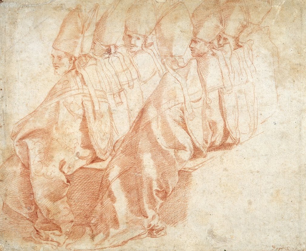Kahdeksan istuvaa piispaa tekijältä Michelangelo Buonarroti