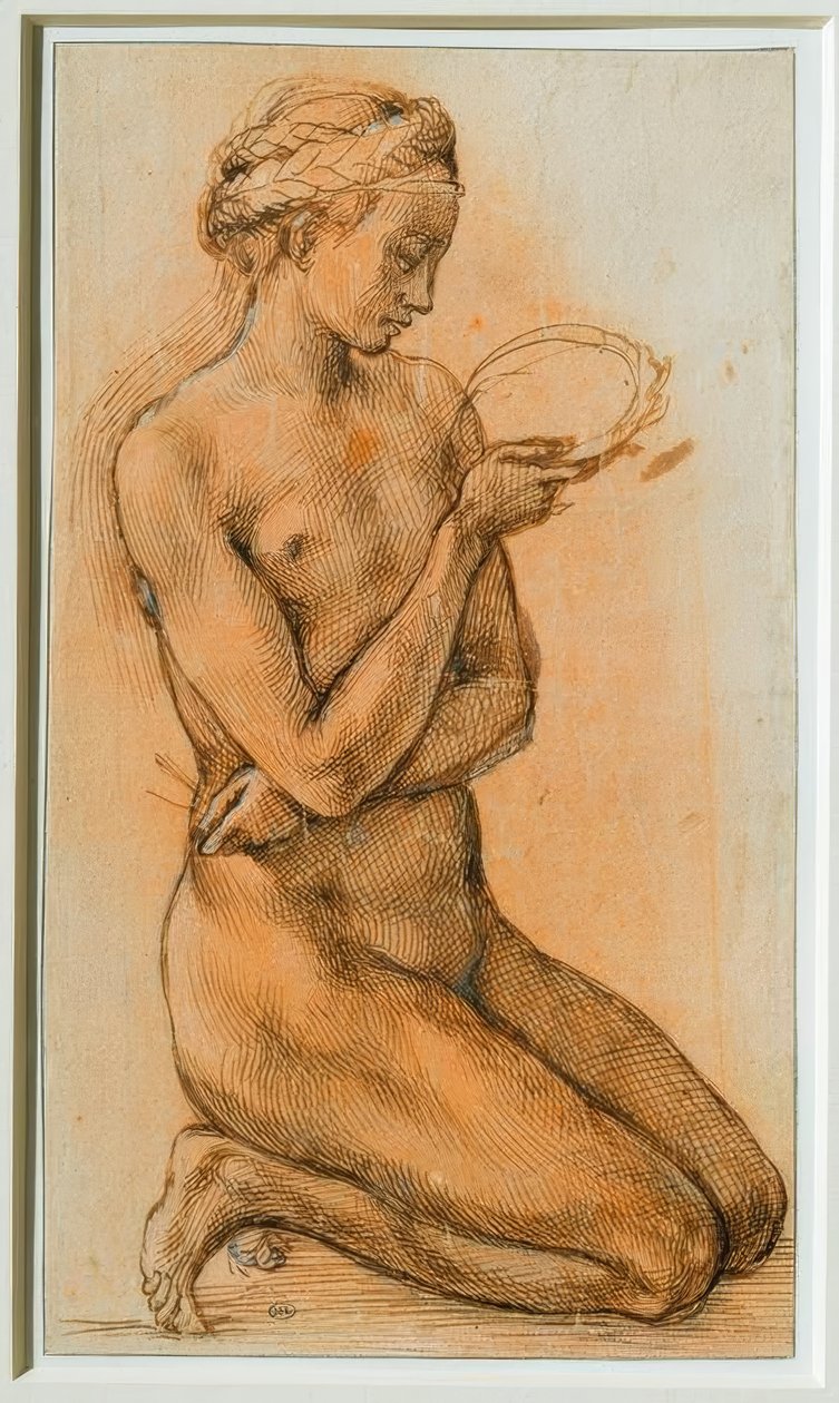 Magdalan Maria pohtii orjantappurakruunua tekijältä Michelangelo Buonarroti