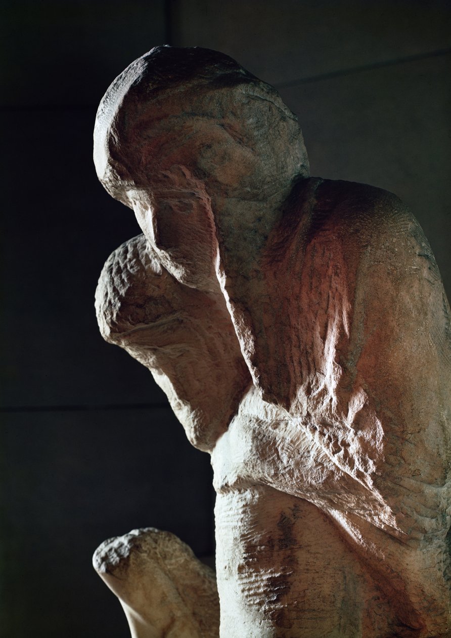 Pietà tunnetaan Rondanini-yksityiskohtana pään marmorista tekijältä Michelangelo Buonarroti