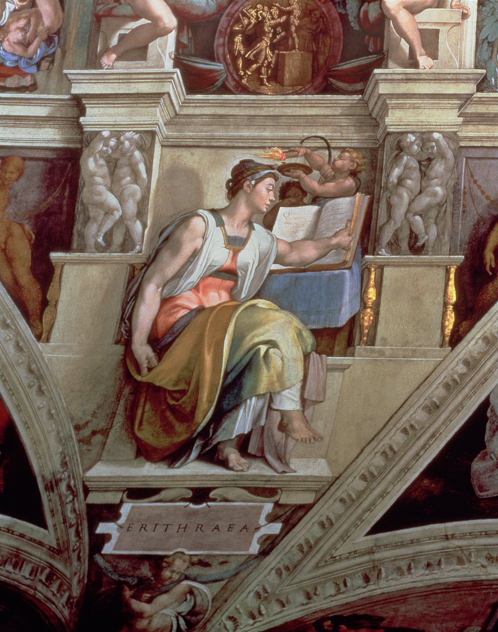 Sikstuksen kappelin katto: 1510 (restauroinnin jälkeen). tekijältä Michelangelo Buonarroti