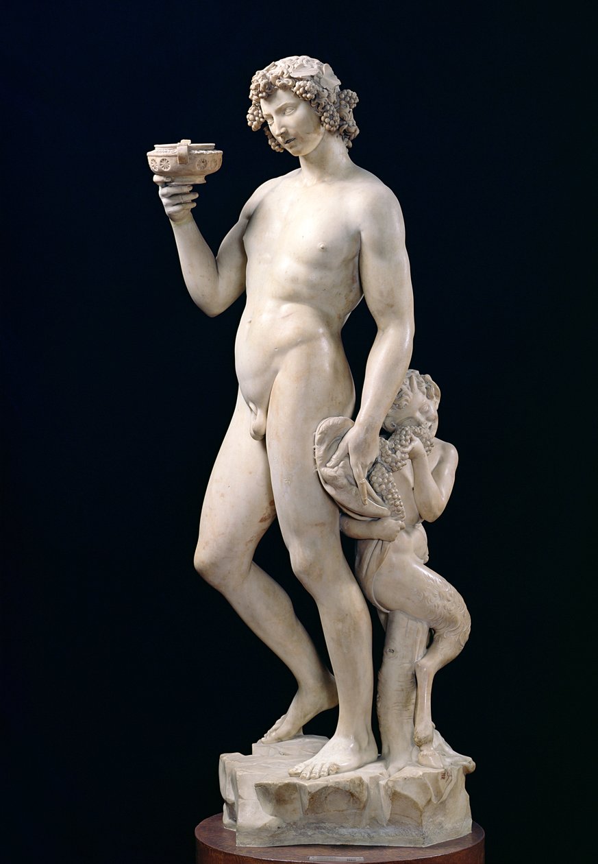 Bacchuksen juoppo, 1496-1497 (marmori) tekijältä Michelangelo Buonarroti