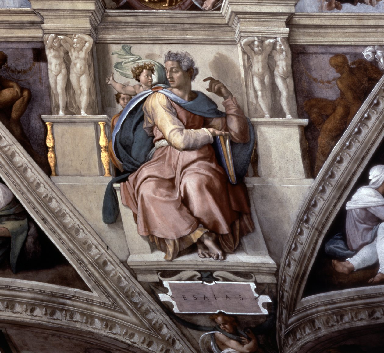 Profeetta Jesaja, Sikstuksen kappelin katto tekijältä Michelangelo Buonarroti
