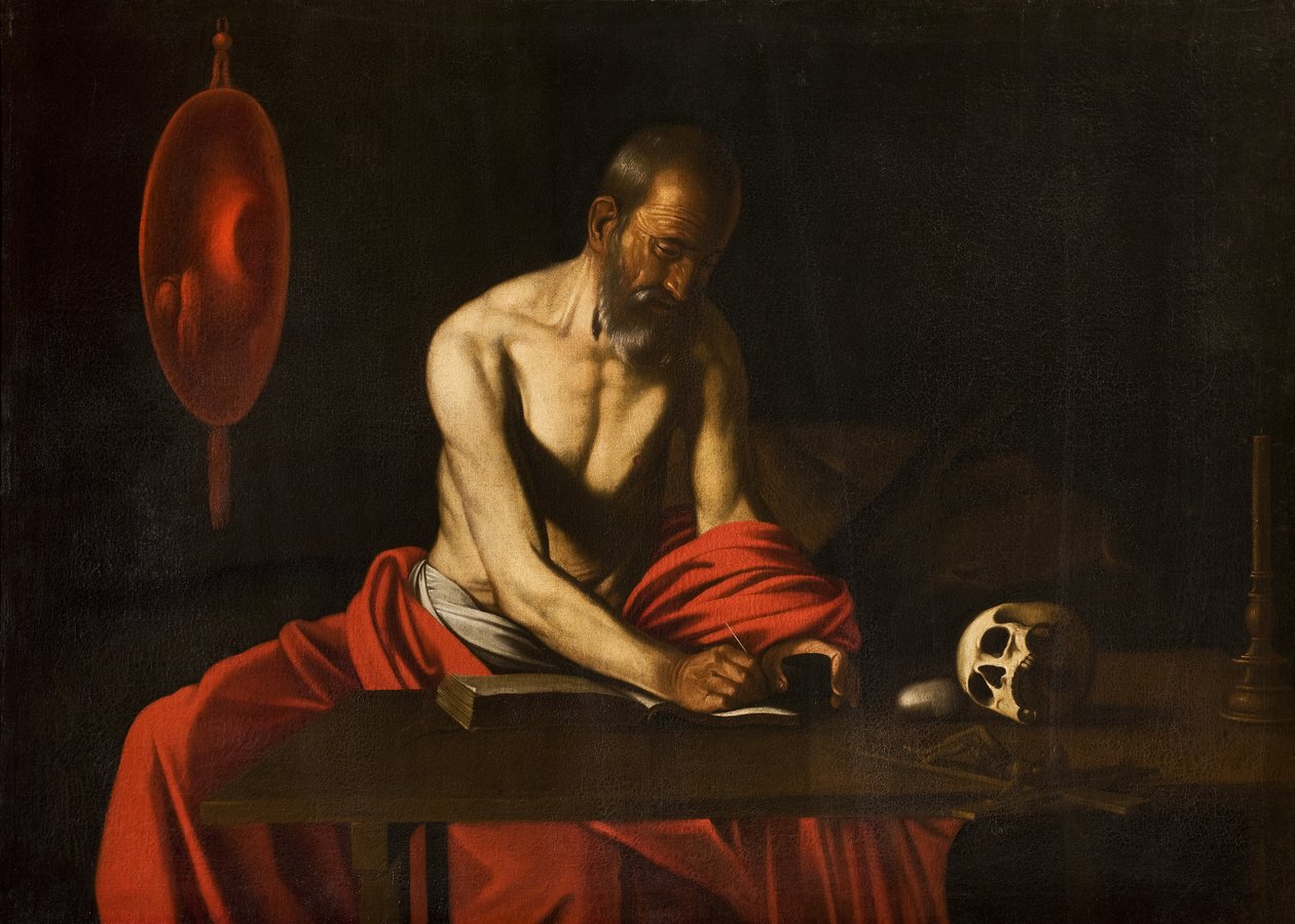 Pyhä Hieronymus, 1607 tekijältä Michelangelo Merisi Caravaggio