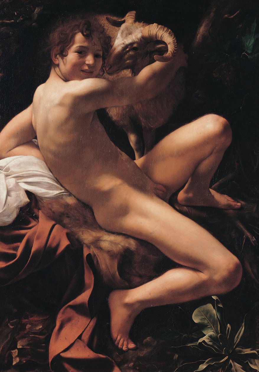 Pyhä Johannes Kastaja tekijältä Michelangelo Merisi Caravaggio