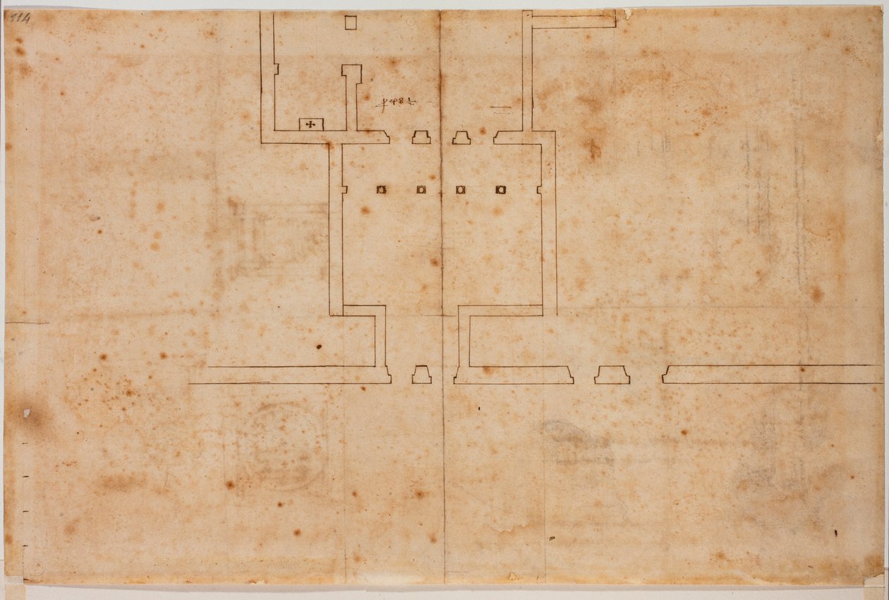 San Silvestro in Capiten infrasuunnitelma tekijältä Michelangelo Buonarroti