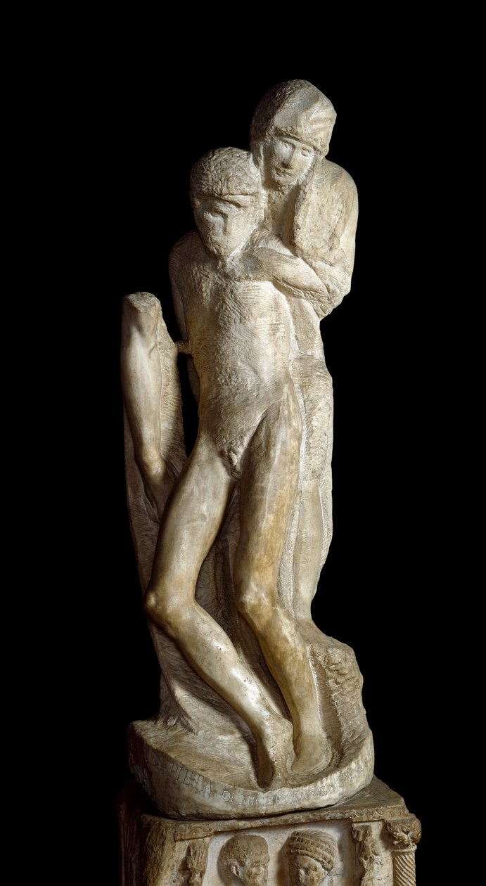 Pieta Rondanini. Veistos tekijältä Michelangelo Buonarroti
