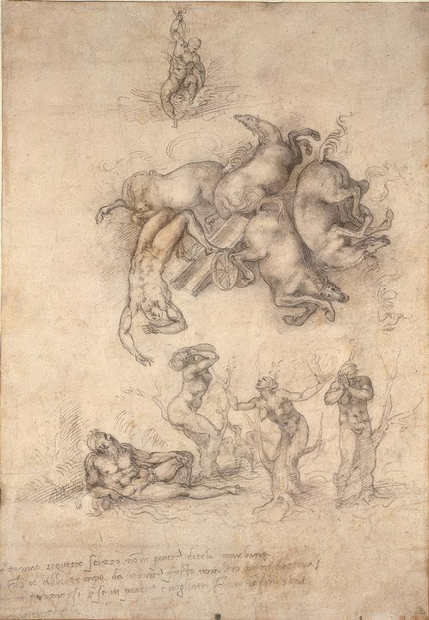 Phaetonin kaatuminen tekijältä Michelangelo Buonarroti