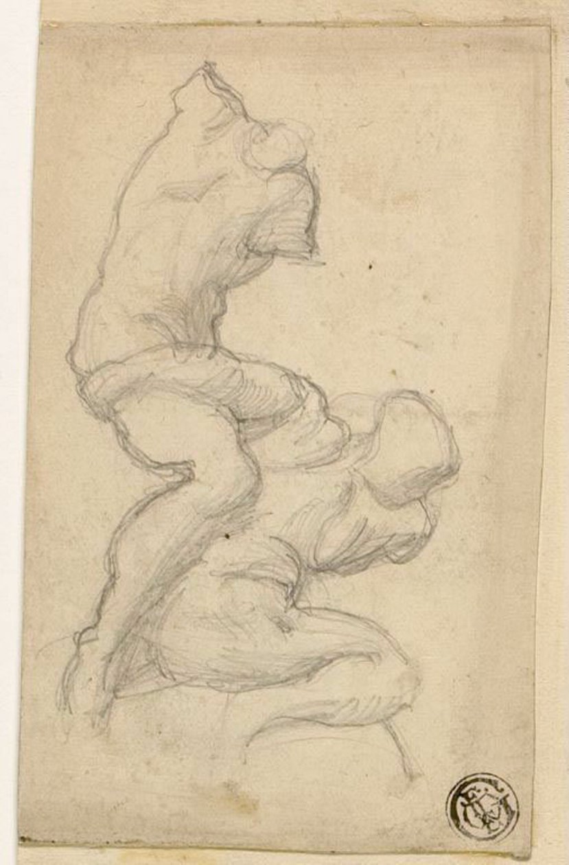 Kaksi kamppailevaa hahmoa tekijältä Michelangelo Buonarroti